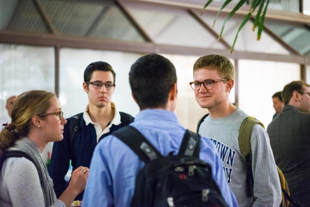 Students gathering in ICC